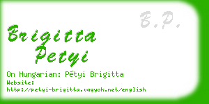 brigitta petyi business card